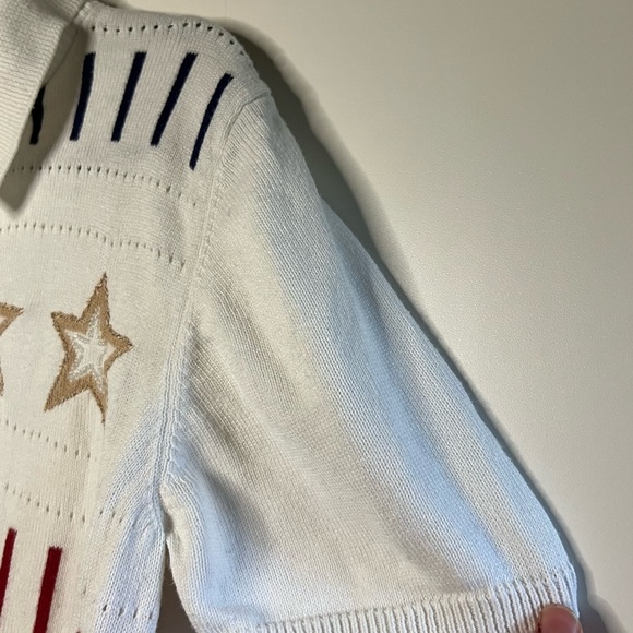 Vintage Grandma Patriotic Fourth of July Short Sleeve Sweater - Picture 7 of 10